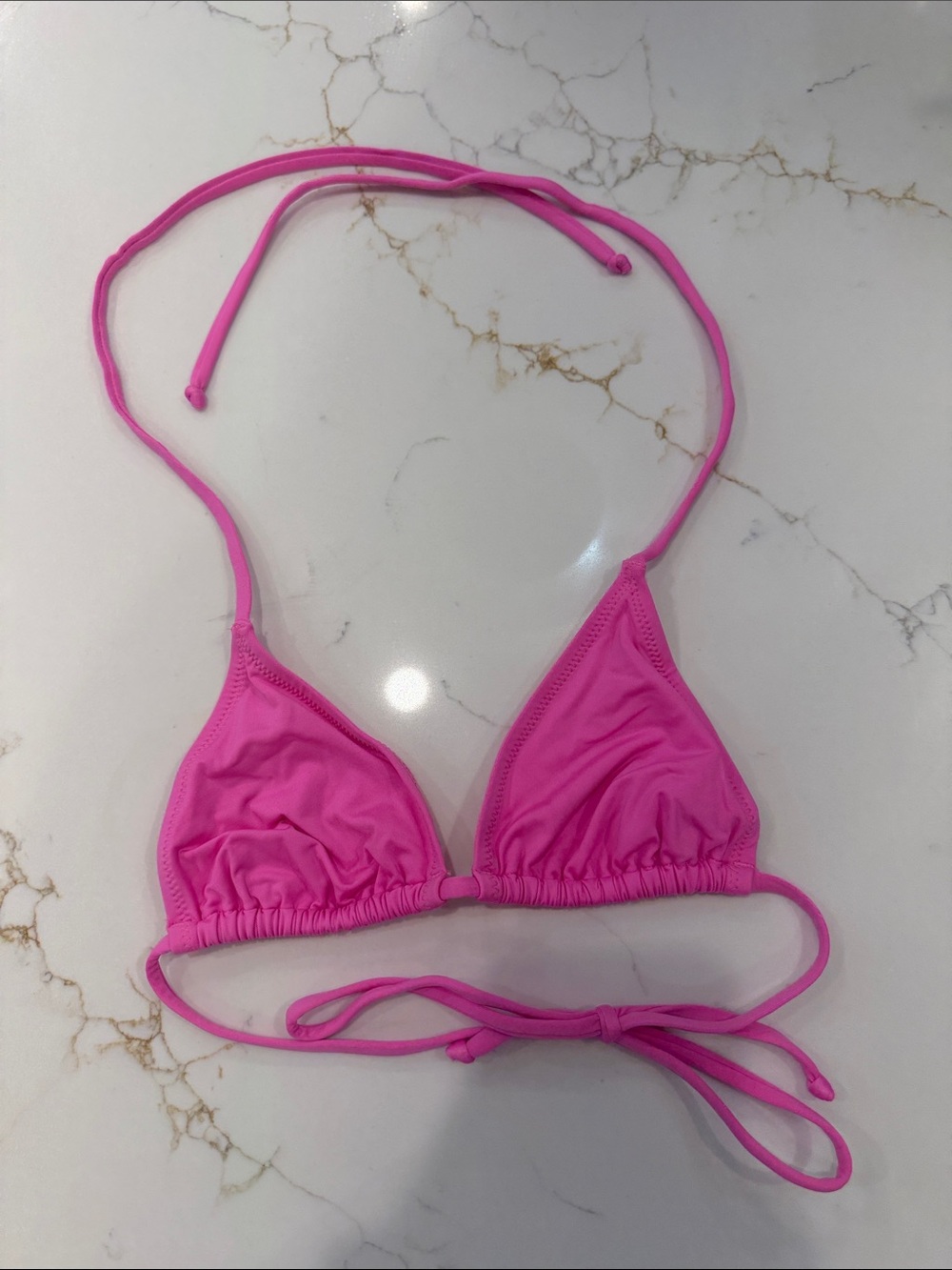 SKIMS Swim Triangle Bikini Top - Hot Pink